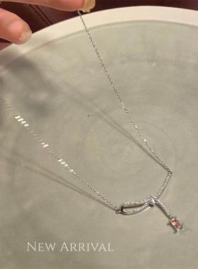 重工锆石超闪精致方块ins项链