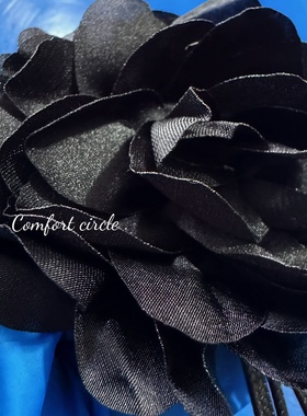 黑色花朵细绳绑纯欲项链颈链