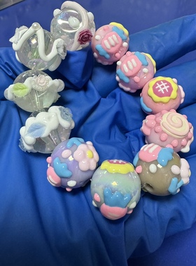 【发十个】纯原韩国单.出口结余.DIY立体卡通串珠手链项链工具包