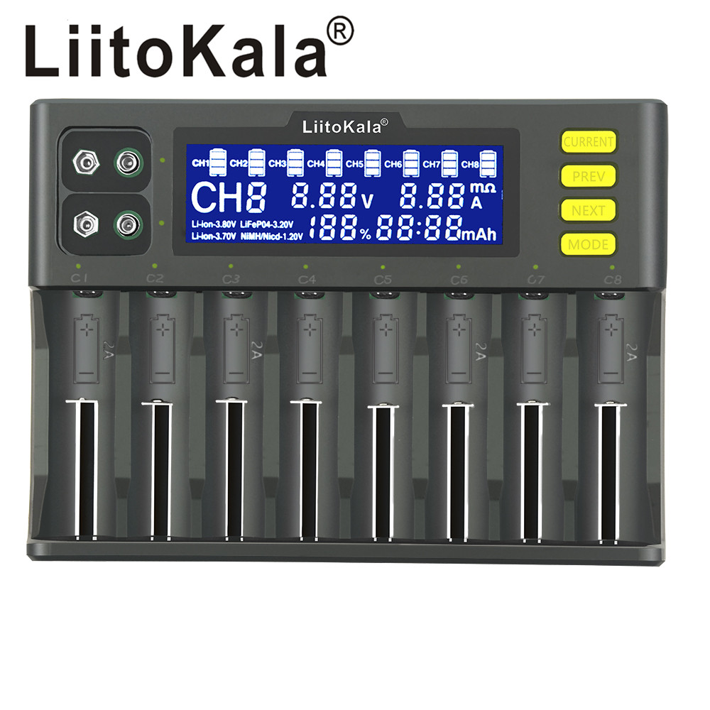 LiitoKala lii-S8 8槽 LCD液晶显示屏 1865 9V锂电池充电器-图1