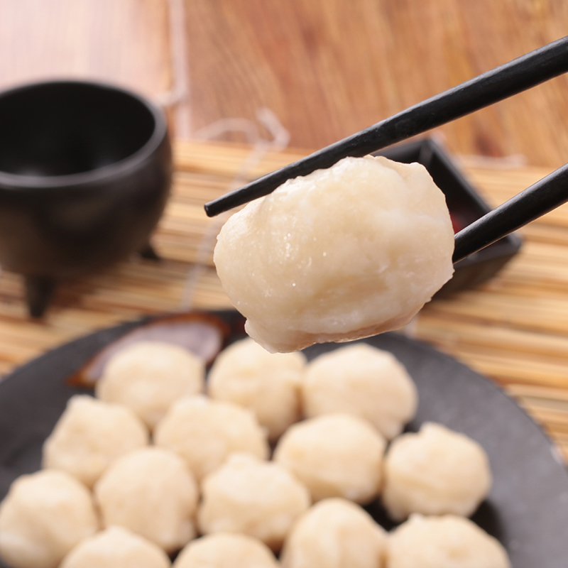 三统万福花枝丸1kg*10袋大鸡排油炸小吃冷冻墨鱼丸关东煮火锅丸子 - 图0