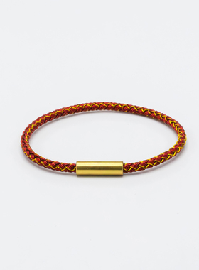 磁吸扣钢丝本命年红手绳穿DIY黄金饰品转运珠串珠男女情侣防水款