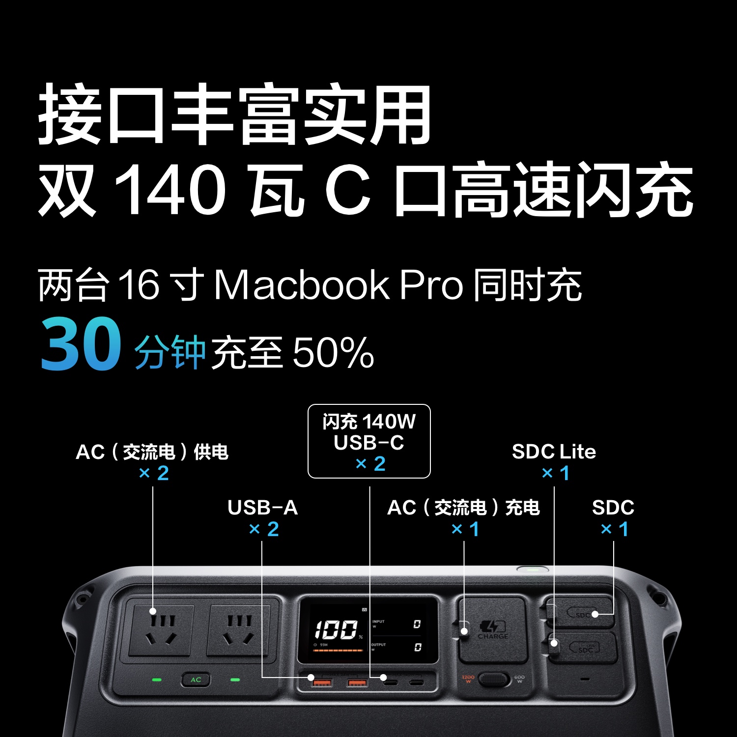 (没消费券退40元)DJI大疆 Power1000 户外移动电源1度电2600W大功率房车露营自驾游220V便携车载磷酸铁锂电池