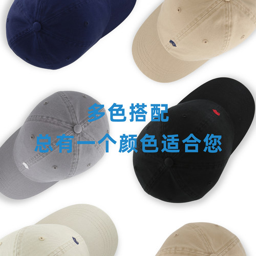 lackpard大头围宽帽檐鸭舌帽男士四季款软顶水洗纯棉棒球帽显脸小 - 图2