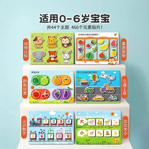 撕撕书婴儿安静手撕布书宝宝早教6个月可啃咬玩具一岁1粘贴魔术贴 - 图0