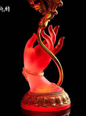 树脂佛手莲花酥油灯家用