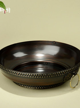 水陆供盘朵玛壶一套摆件铜