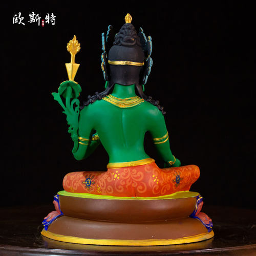 彩绘《二十一度母》室内家用精工《21度母》《绿度母》一套铜像 - 图3