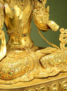 全鎏金室内家用文殊师利装饰摆件