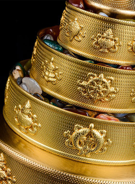 纯铜加厚八吉祥曼扎盘