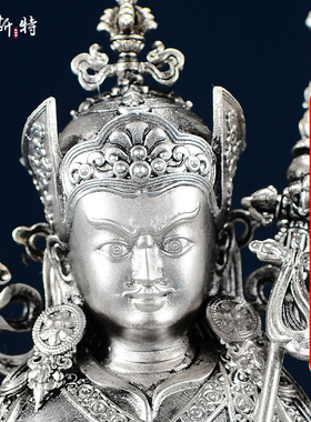 铜镀银随身小铜像装饰品摆件