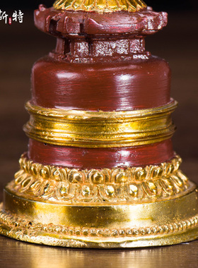 欧斯特铜鎏金摆件噶当塔