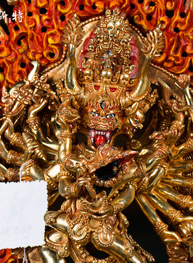 欧斯特铜鎏金彩绘手工客厅摆件