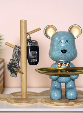 创意暴力熊玄关钥匙收纳摆件