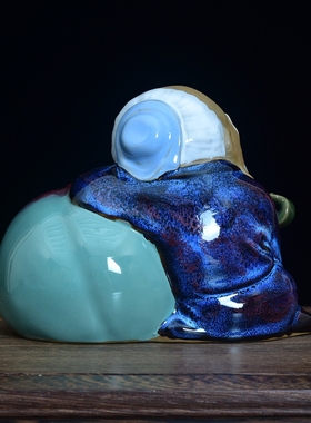 南极仙翁陶瓷人物摆件祝寿礼品