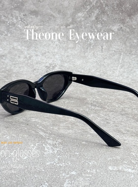 复古猫眼偏光墨镜女高级感小框