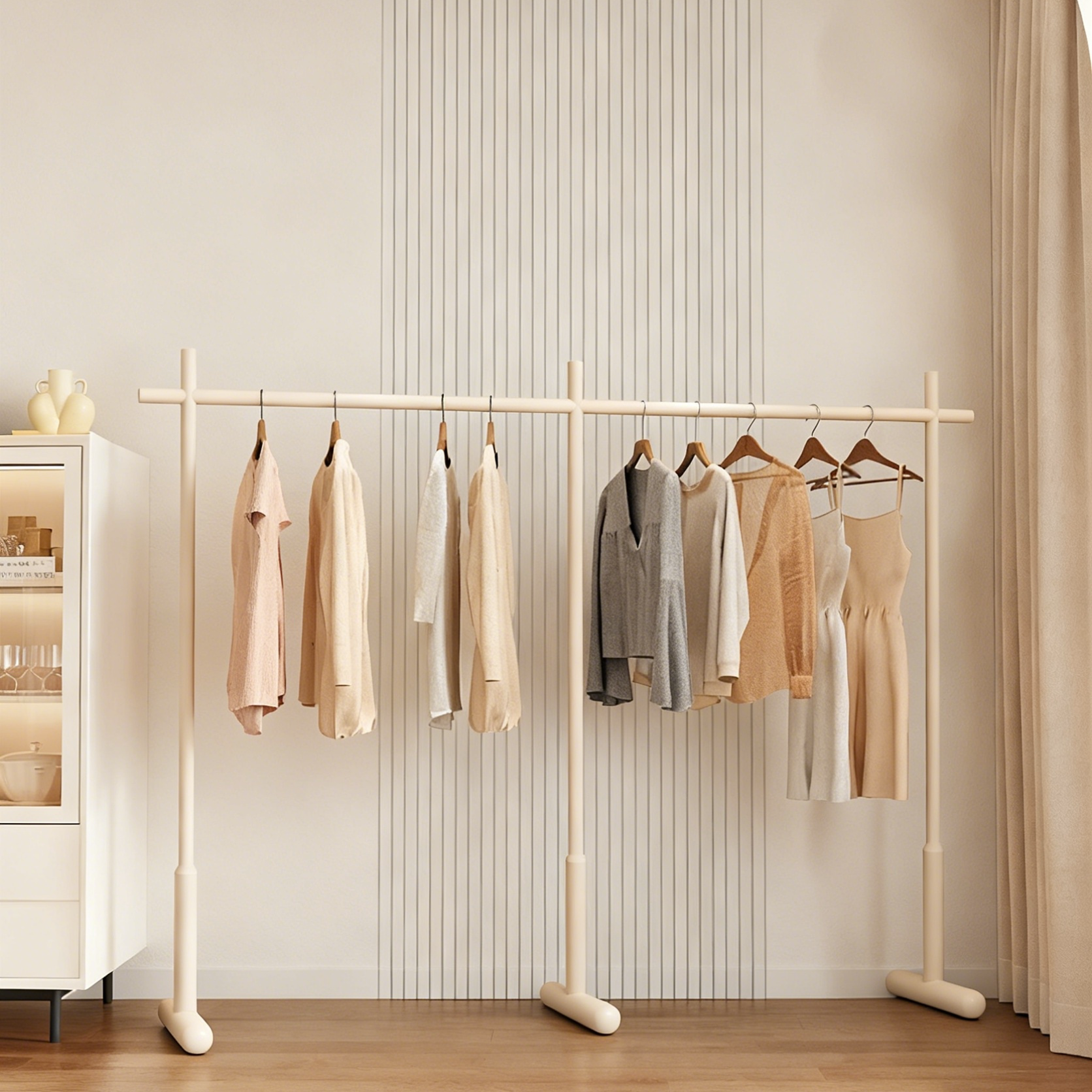 2025新款衣帽架家用卧室落地简易挂衣服架不占空间入户阳台晾衣架 - 图3