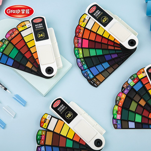 Пигментированная художественная профессиональная акварель, детская тара, 24 цветов, 36 цветов, 48 цветов, подходит для начинающих, ручная роспись, можно стирать