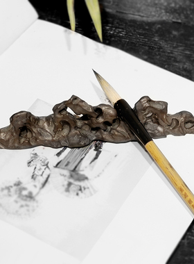 毛笔架文房四宝陶瓷创意摆件