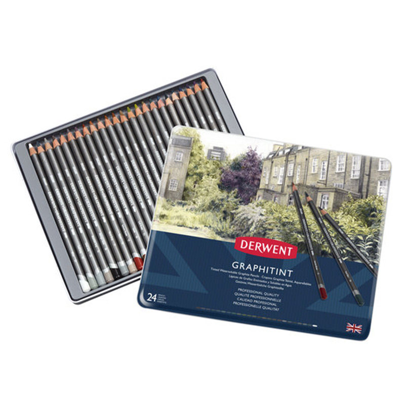 英国进口 得韵石墨笔Graphitint梦幻水溶石墨彩色铅笔6色/12/24色,淘宝优惠券,粉丝福利购,淘宝优惠卷