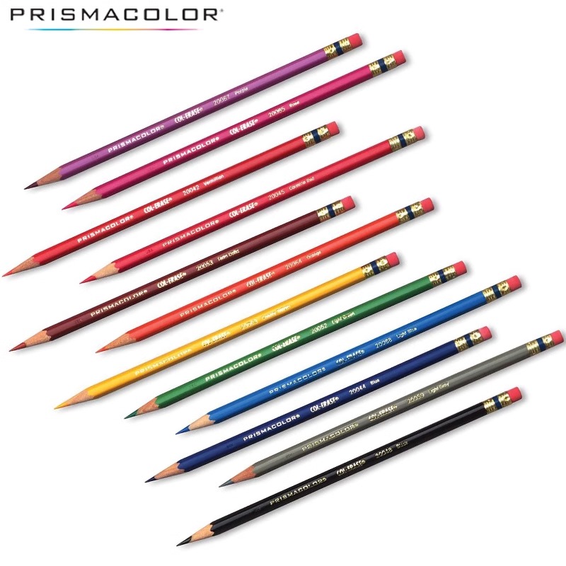 培斯玛霹雳马橡皮可擦彩铅COL-ERASE红蓝铅笔动漫设计用油性黑白 - 图1
