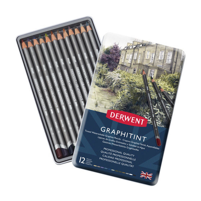 英国进口 得韵石墨笔Graphitint梦幻水溶石墨彩色铅笔6色/12/24色,淘宝优惠券,粉丝福利购,淘宝优惠卷