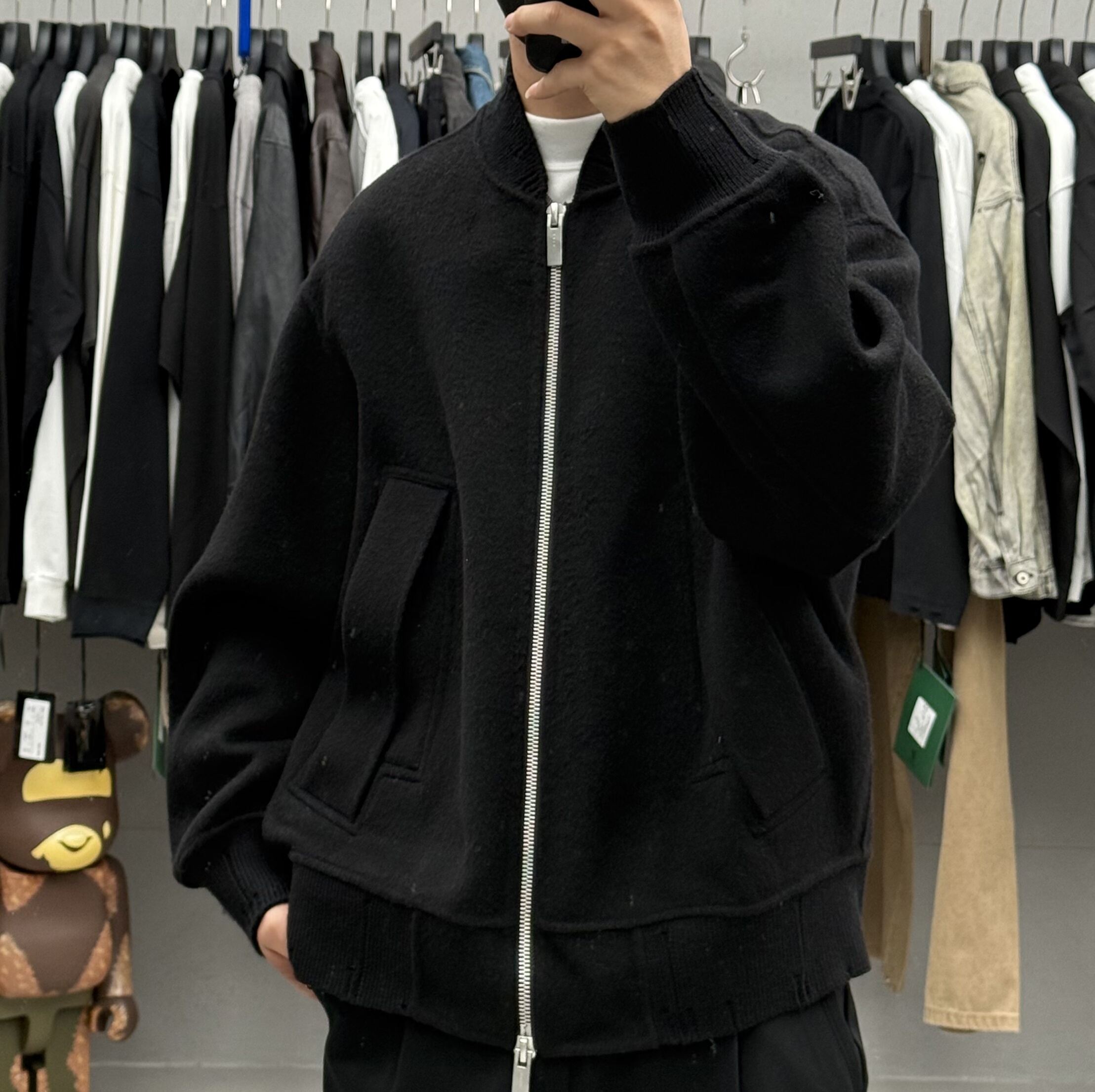 士与秋冬男高级感轻奢棒球领双面羊毛呢大衣韩系加厚保暖短款外套,淘宝优惠券,粉丝福利购,淘宝优惠卷