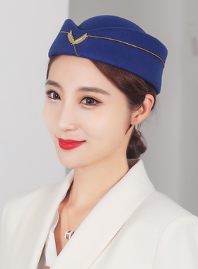 空姐帽子酒店礼仪前台仪仗演出帽