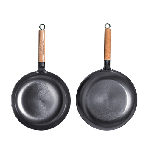 CHEFWAY加厚无涂层不生锈铸铁平底不粘煎锅煎牛排电磁炉通用28cm - 图3