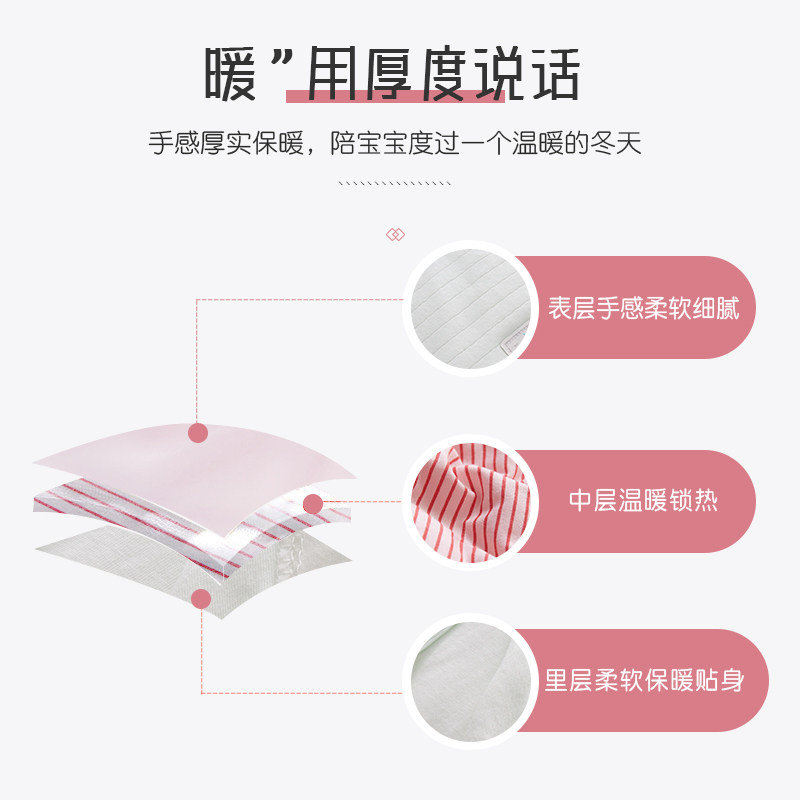 婴儿秋冬连体衣纯棉三层夹棉打底衫 健康快车连身衣/爬服/哈衣
