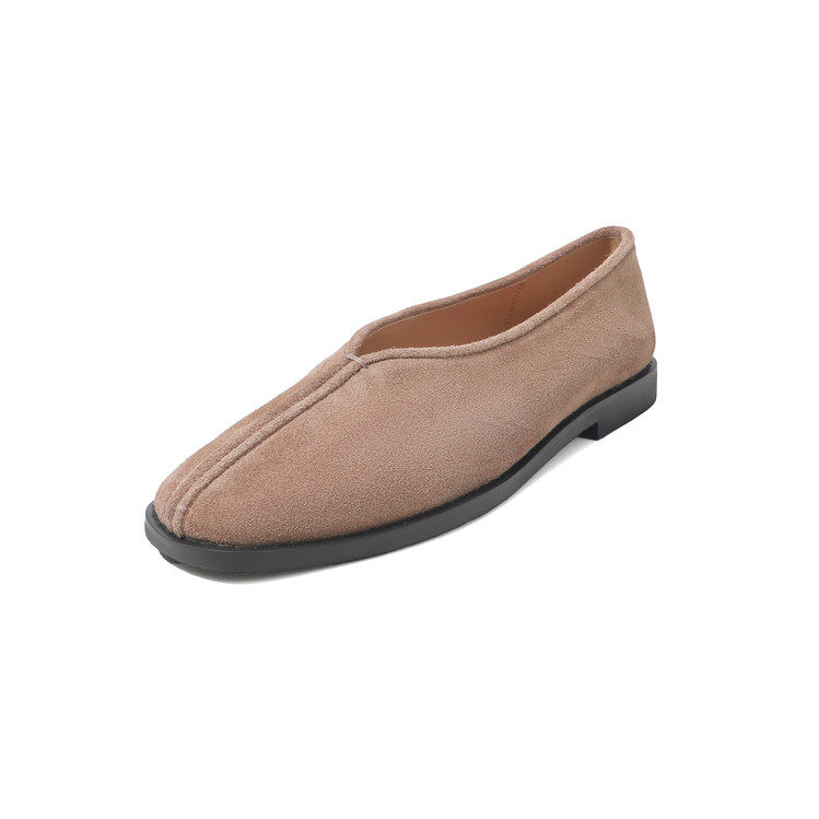 1.5cm方头平底橡胶2026早春新款深口单鞋简约低跟一脚蹬日常单鞋,淘宝优惠券,粉丝福利购,淘宝优惠卷