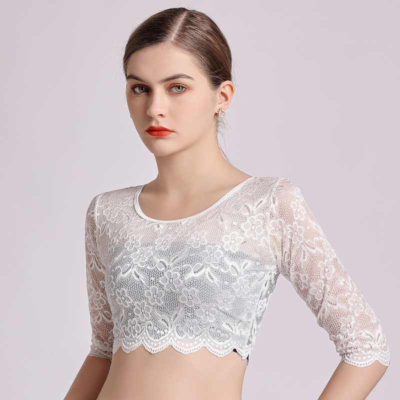 蕾丝中袖美背配吊带裙抹胸打底衫 olnvcx背心吊带