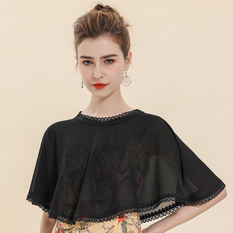 2023新款雪纺小披肩防晒披风薄批肩 olnvcx短外套