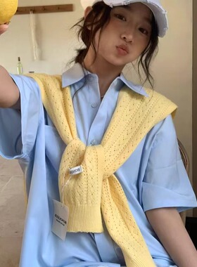 韩版ins毛线披肩女2026春夏新款外搭纯色搭肩空调房针织假领子潮