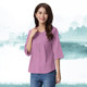Women's pure cotton loose 7-quarter sleeve top