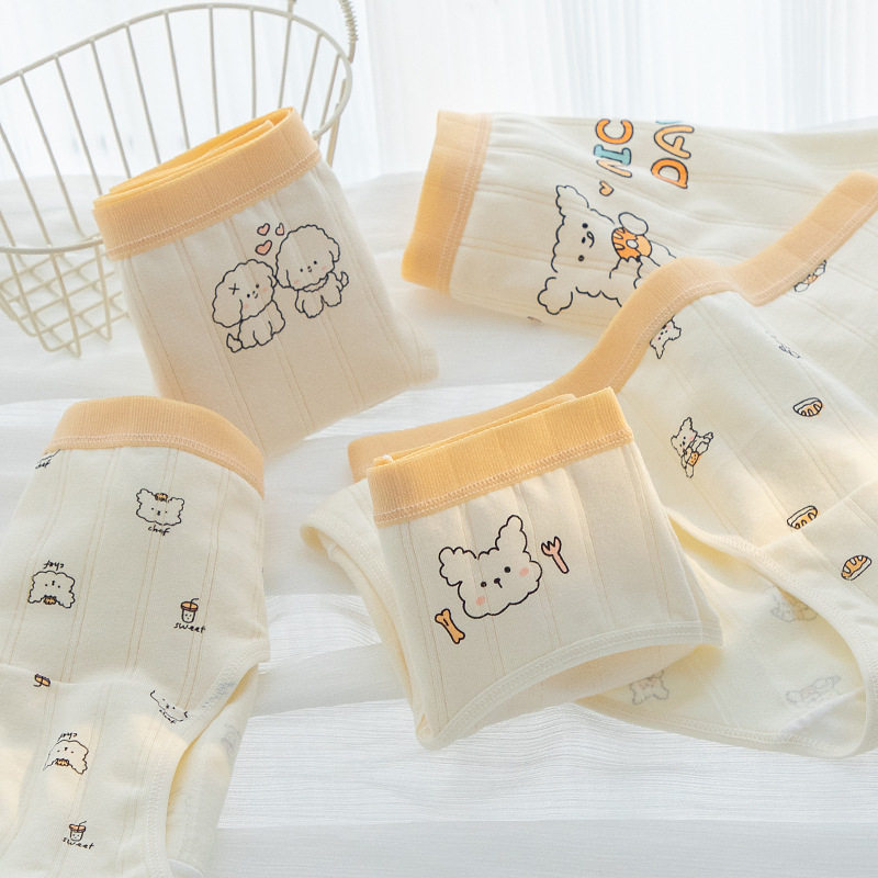 纯棉内裤女士中腰全棉加长裆10A日系卡通学生少女三角底裤不夹臀,淘宝优惠券,粉丝福利购,淘宝优惠卷