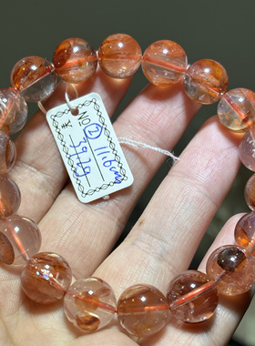 天然红胶花手链黄胶花女款大小颗粒都有单圈手串饰品  一物一图