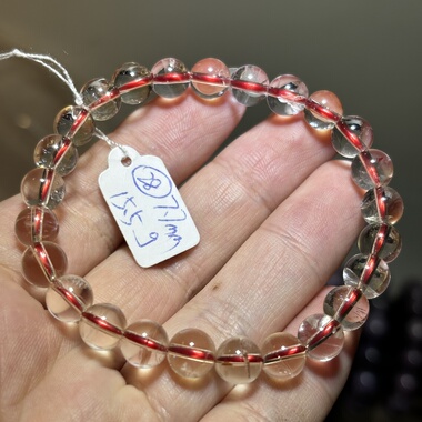 天然黄水晶手链浅黄色水晶特惠出  一物一图