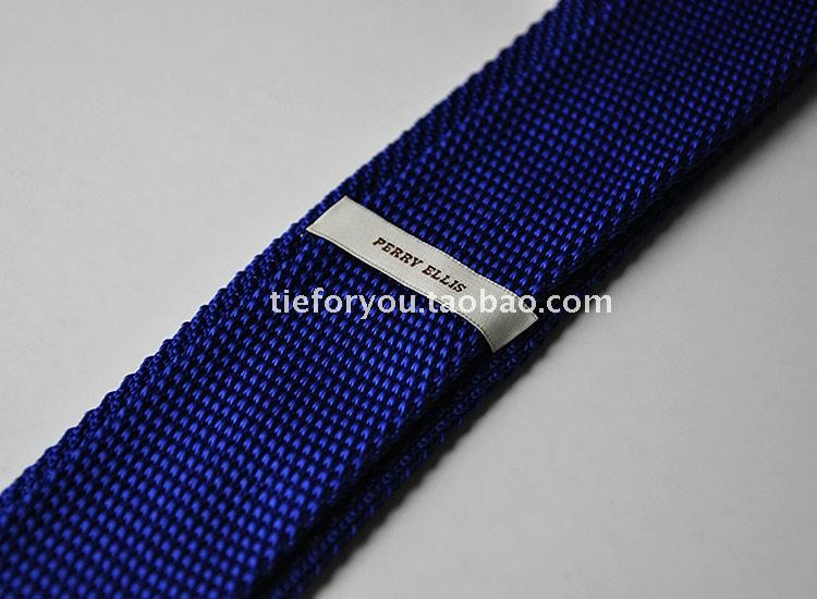 Perry Ellis外贸原单男士韩版领带针织领带6cm藏蓝男正装编织领带 - 图3