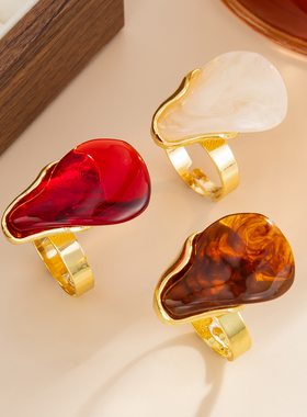 环保几何异形戒指新中式女