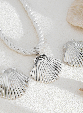 欧美跨境时尚个性夸张贝壳项链