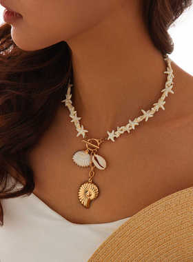 夸张百搭潮流不规则欧美贝壳项链