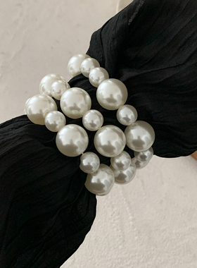 金属缠绕超大水滴弹簧手镯