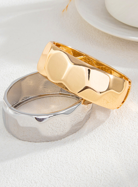 无注册商标高级感切面椭圆手镯