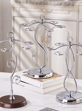 北欧红酒杯架简约倒挂收纳架创意酒柜铁艺高脚杯红酒架酒店装饰品