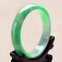 Myanmar ice seed emerald sweet green jade bracelet Guido Princess floating flowers full of green glass species of positive circle womens ice-through jade bracelets