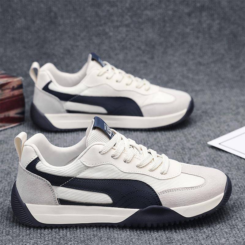 男鞋秋季2025新款网面透气休闲百搭运动板鞋学生软底防滑轻便潮鞋 - 图1