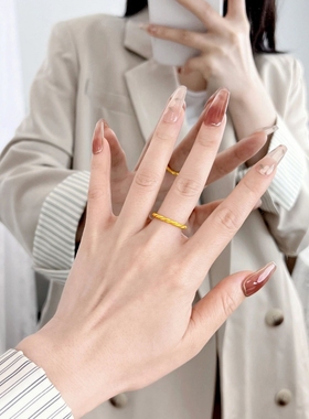 绞丝情侣款对戒麻花戒指环男女52