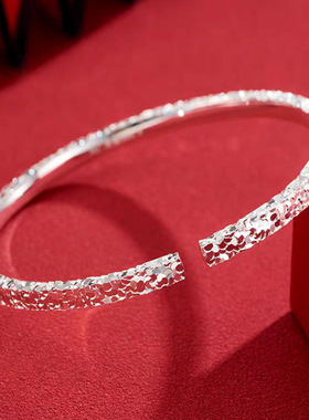 三面碎冰冰手镯碎碎冰三面超闪轻奢小众高级感妈妈生日礼物送女友