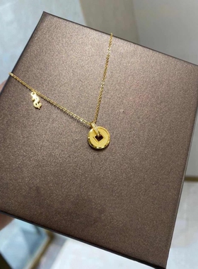 财源滚滚铜钱项链女轻奢精致简约